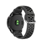 Silikonarmband Sport Garmin Fenix 6X Pro svart