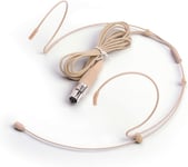 Micro-Casque/Microphone Serre-Tête - Mini Microphone Xlr À 4 Broches Pour Système Sans Fil Shure Et Émetteur De Poche - Double Oreillette Beige Micro-Casque Omnidirectionnel[X1559]