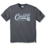 Carhartt Kortermet skriftgrafisk T-skjorte, Herre, Carbon heather, XXL