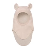 HUTTEliHUT balaclava cotton fleece w. lining with bear ears – almond peach - 4-6år