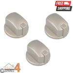 3X Hotpoint Indesit Oven Cooker Gas Knob Control Switch Inox