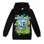 Barn Pojkar Minecraft Hoodie Träningsset Långärmad Hoodies Svart Hoodie black hoodie 5-6 years (130cm)