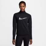 Nike Swoosh Hyperbright Half Zip Langermet Midlayer - Svart | Løpeundertøy & Basislag