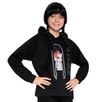 Wednesday Sweat à Capuche Fille, Pull Mercredi Addams Fille 7-16 Ans, Idée Cadeau Vetement Mode Enfant Ado (Noir/Wednesday, 7-8 Ans)