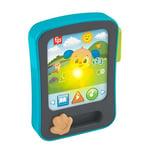 Fisher-Price Jouet d’éveil Rires et Éveil Le lecteur d’histoires de Puppy en forme de tablette avec musique et lumières, à partir de 6 mois, version multilingue, JFK28