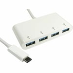 4 Port USB 3.0 Hub - USB C to 4 USB A Sockets USB Adapter