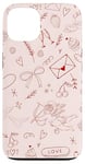 Coque pour iPhone 13 Esthétique Mignon Preppy Collage Coquette Rose