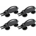 Lot de 4 supports de fixation en u universels pour coffre de toit de voiture - Largeur intérieure avec 8 écrous de verrouillage