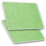 2 x Rectangle Stickers 7.5cm  - Lime Green Science Atom Print Chemistry Physics