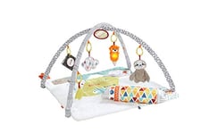 Fisher-Price Mon Tapis d'éveil Douceur transportable pour bébé, Coussin et 6 Jouets Amovibles, Emballage fermé, dès la Naissance, HBB74