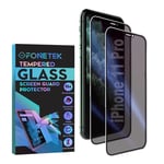 2x Anti-Spy TEMPERED GLASS Screen Protector Cover for Apple iPhone 11 Pro