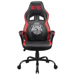 Subsonic – Chaise gaming AC/DC chaise de bureau, fauteuil gamer, assise à bascule, dossier ergonomique - Noir