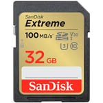 SanDisk Extreme SDHC V30 32GB 100MB/s -minneskort