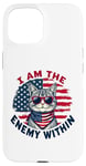 Coque pour iPhone 15 I Am The Enemy Within Harris vs Trump Élection américaine 2024 drôle