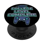 College Level Complete 2025 Funny Video Gamer Graduation PopSockets PopGrip Adhésif