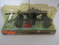 RARE Dinky Toys 656 German 88MM Gun original Blister lid (Yellowed & Cracked)