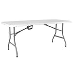 Marque Amazon - Vida Designs Rectangulaire Desserte pliante Heavy Duty Trestle pique-nique, plateau de table, Argenté, 6 pieds, 72.05 x 29.53 x 28.35 cm