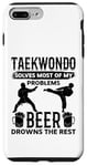 Coque pour iPhone 7 Plus/8 Plus Le taekwondo résout la plupart de mes problèmes, la bière se noie le reste