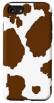 Coque pour iPhone SE (2020) / 7 / 8 motif imprimé vache marron - Motif vache marron coeur homme