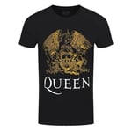 Queen Men's Crest Slim Fit T-Shirt Black Medium Black