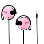 Rose Écouteurs stéréo avec fil, 3.5mm, casque de sport, basse, crochet d'oreille, pour ordinateur Mp3, pour téléphone portable Xiaomi iPhone Samsung ""Nipseyteko