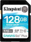 Kingston Canvas Go! Plus Carte Sd 128Gb Sdxc 170R C10 Uhs-I U3 V30