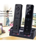 Double Station De Charge Avec Deux Batteries Rechargeables 2800mah;Chargeur Pour Télécommande Wii - Type Black