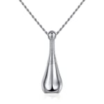 N/A Collier en acier inoxydable pour homme et femme Unisexe Collier argenté Bouteille de parfum