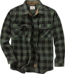 Legendary Whitetails Chemise boutonnée à Manches Longues en Polaire Navigator pour Homme, Carreaux Vert forêt Nocturne, XL