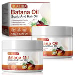 2 Pack Raw Batana Oil for Hair Growth, Batana Oil Organic Dr. Sebi from Honduras - Prevent Hair Loss, Eliminates Split Ends and Enhances Hair Thickness for Men & Women 4.2 OZ