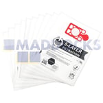 Plain Polybag SMS Bags Pack of 10 Compatible with VB390H10P Numatic NVM-1CH