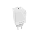 Muvit For Change Chargeur Secteur Pd 20W + Qc 3.0 18W Blanc - Neuf