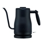 Bodum 11940-01EURO BISTRO Bouilloire électrique à long bec en inox, 1.200 W, 1.0 l, Noir