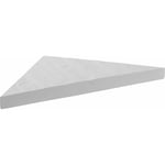 U-tile - Etagère d'angle en résine imitation pierre naturelle - 24 x 24 cm x 2,4 cm d'épaisseur - blanche