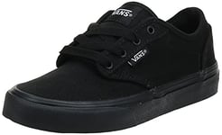 Vans Atwood, Sneakers Basses Garçon Unisex Kinder, Noir (Canvas) Black/Black, 27 EU