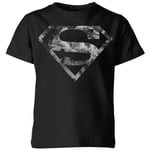 DC Originals Marble Superman Logo Kids' T-Shirt - Black - 5-6 Years