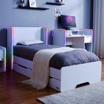 X Rocker Electra Gaming Bed Frame with Underbed Storage Drawers and LED Lights