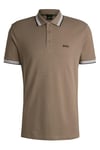 BOSS Mens Paddy Polo Shirt Short Sleeve Top Light Pastel Green S