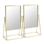 32 x 50cm Rectangle Makeup Mirrors Pack of 2