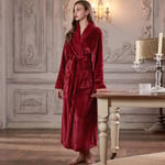 Hommes Longue Épaisse Chaud Flanelle   Peignoir De Bain Plus La Taille Femmes Robes Corail Peignoir pour Hiver Robe De Chambre Homme Kimono Vêtements De Nuit XL Livraison Gratuite