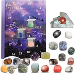 Christmas Advent Calendar Natural Crystal Gemstones Collection Box 24 Days Count