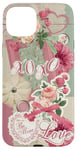 Coque pour iPhone 15 Plus Album de scrapbooking tendance Coquette Rose