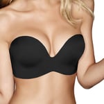 Wonderbra BH Ultimate Silhouette Micro Strapless Svart F 75 Dam