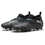 PUMA Future 8 Match FG/AG JR Chaussure de Football, Black Silver-Fluo Green, 38 EU