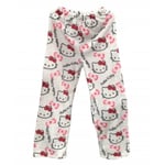 Tecknad HelloKitty flanellpyjamas Plysch och tjock isoleringspyjamas för kvinnor - vit White White L