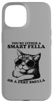 Coque pour iPhone 15 Lunettes de soleil rétro Smart Fella Cat Graphic