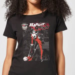 DC Comics Batman Harley Quinn Comic Page Women's T-Shirt - Black - S