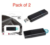 2 x Kingston DataTraveler DTX Exodia 64GB USB 3.2 Flash Stick Pen Memory Drive