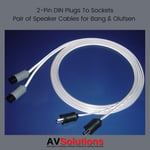 Speaker Cables (Quality, 2-Pin DIN P-S, Pair) for Bang & Olufsen B&O CX… 13 Mtrs