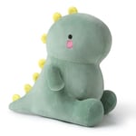 shownicer Animaux en Peluche Dinosaure Oreiller en Peluche Kawaii Dinosaure Peluche Jouet Animal Poupée Coussin Peluche Cadeau pour Enfants Filles 3+ Ans (Vert, 35cm)